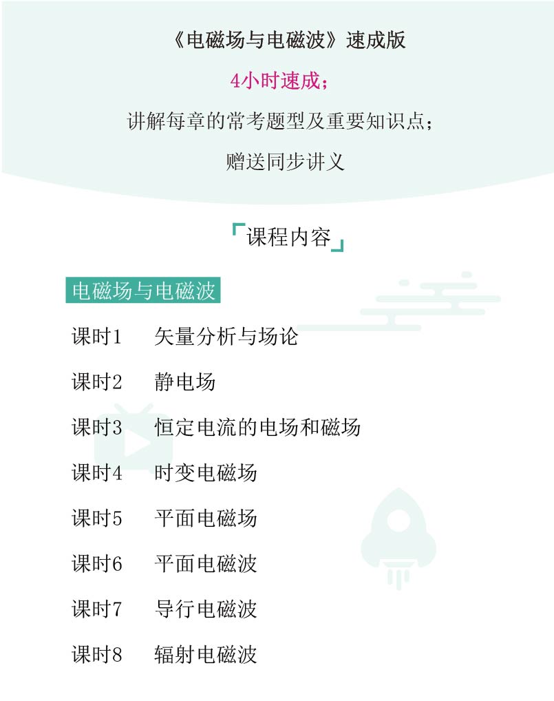 图片[1]-期末不挂科 | 高数帮期末4小时突击速成电磁场与电磁波 百度云盘 - 蛋窝窝-蛋窝窝