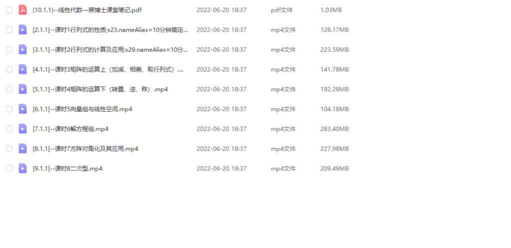 图片[1]-期末不挂科 | 猴博士2小时突击冲刺线性代数网课 百度云 - 蛋窝窝-蛋窝窝