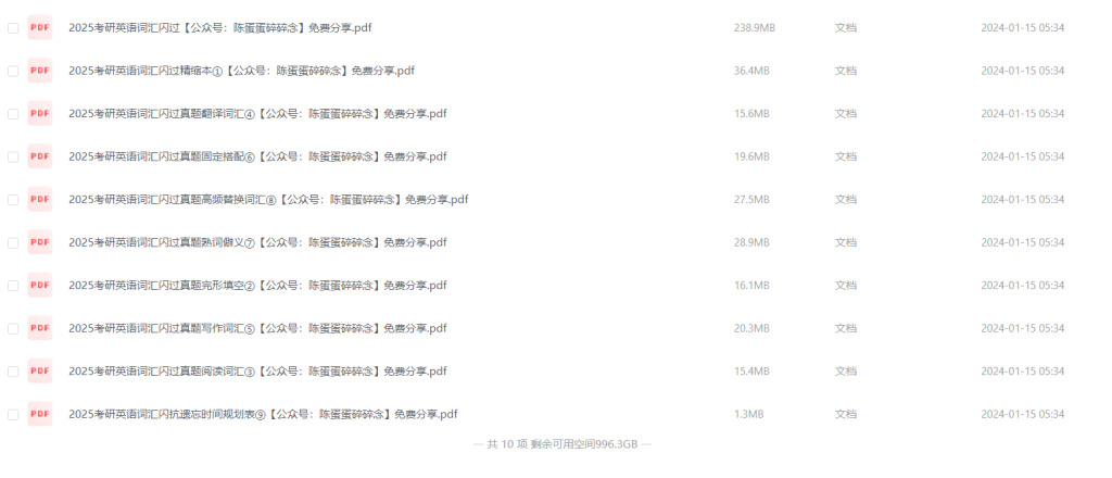 图片[2]-考研 | 2025考研词汇闪过（一套10本）无水印pdf分享 - 蛋窝窝-蛋窝窝