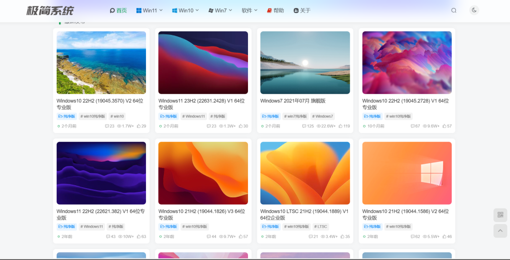 图片[1]-网站 | 极简系统，纯净的Windows系统下载网站 - 蛋窝窝-蛋窝窝