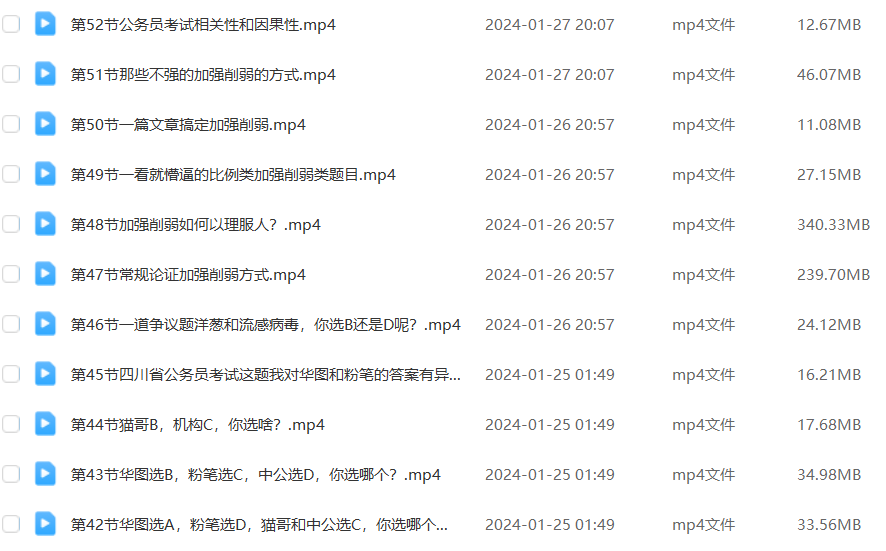 图片[1]-公考 | 2024年公考猫哥加强削弱理论+刷题网课资源 百度云 - 蛋窝窝-蛋窝窝